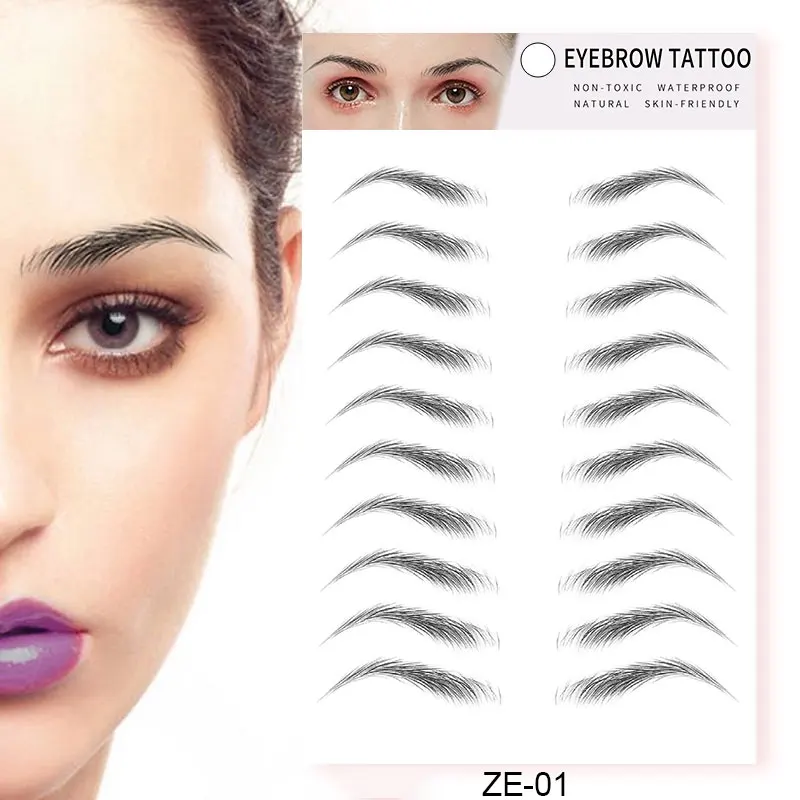 Face Makeup Temporary Brown Eyebrow Tattoo Sticker