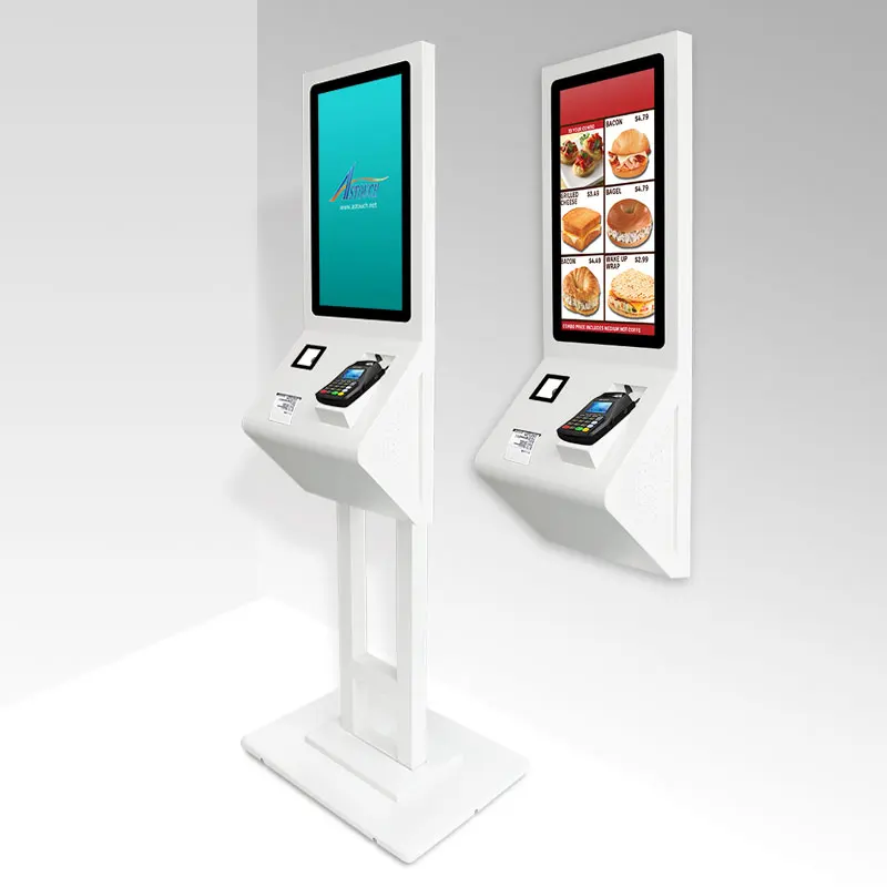 Fast food restaurant touch screen kiosk 21.5 inch 32inch self service self order payment kiosk