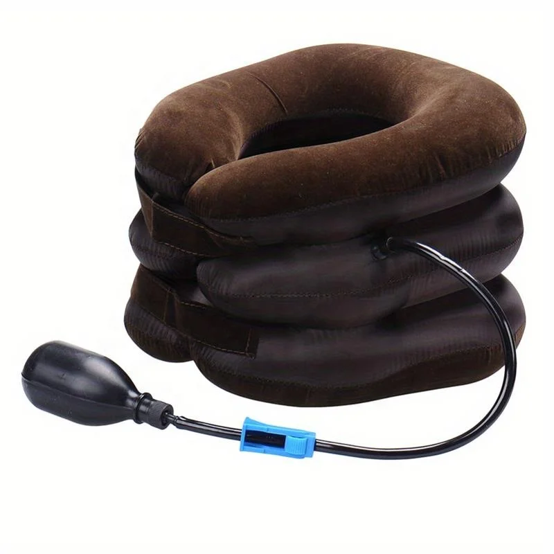 Portable U Shape Neck Stretcher Inflatable Press Pump Pillow Neck Travel Office Break Pillow For Adults