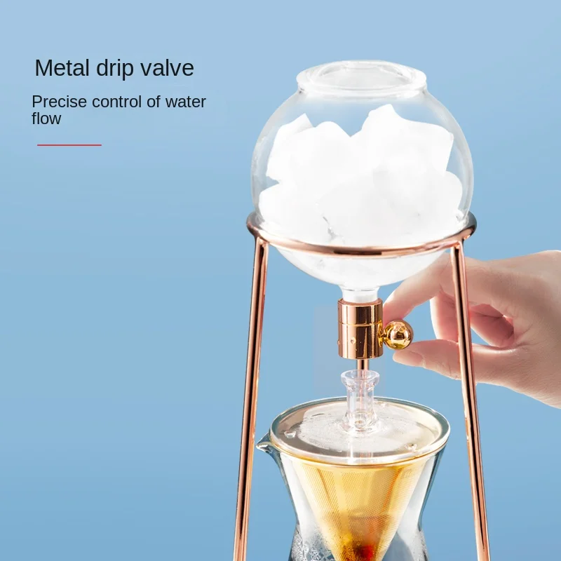 ZEROHero Ding Yuan MINI European-Style Stainless Steel Coffee Maker Transparent Ice Drop Drip Brew Hand-Made Home Cold Plastic