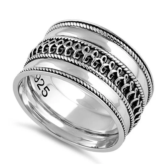 Fabulous Bali Style 925 Sterling Silver Ring For Men Birthday Gift