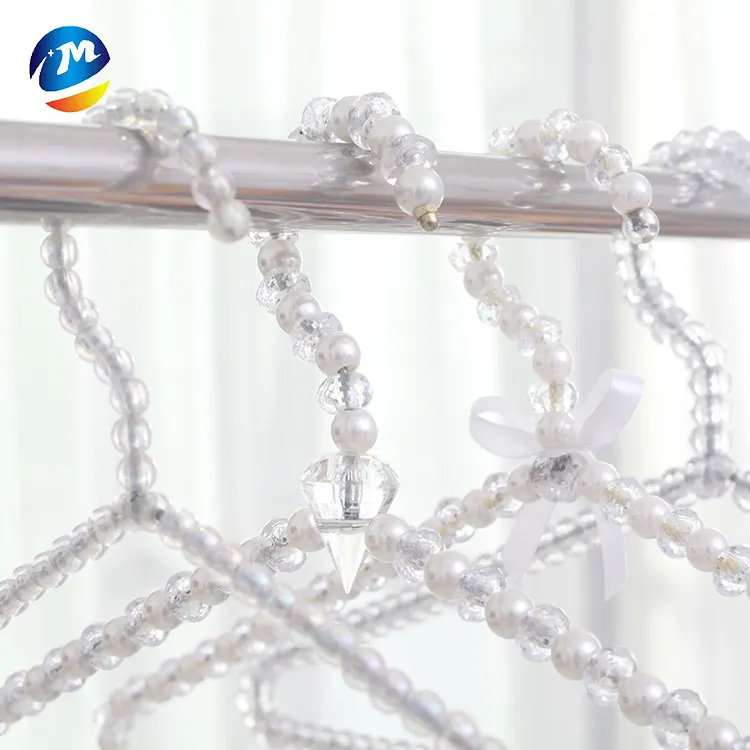 plastic wedding dress hanger adult pearl hangers 38.5cm adult clothes fashion pearl hangers for drying clothes coat sweater