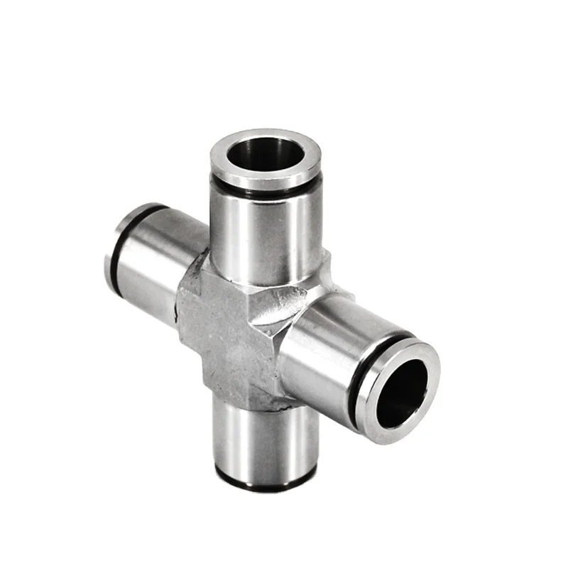304/316PZA stainless steel air pipe fittings pneumatic four-way joint cross joint pipe fitting