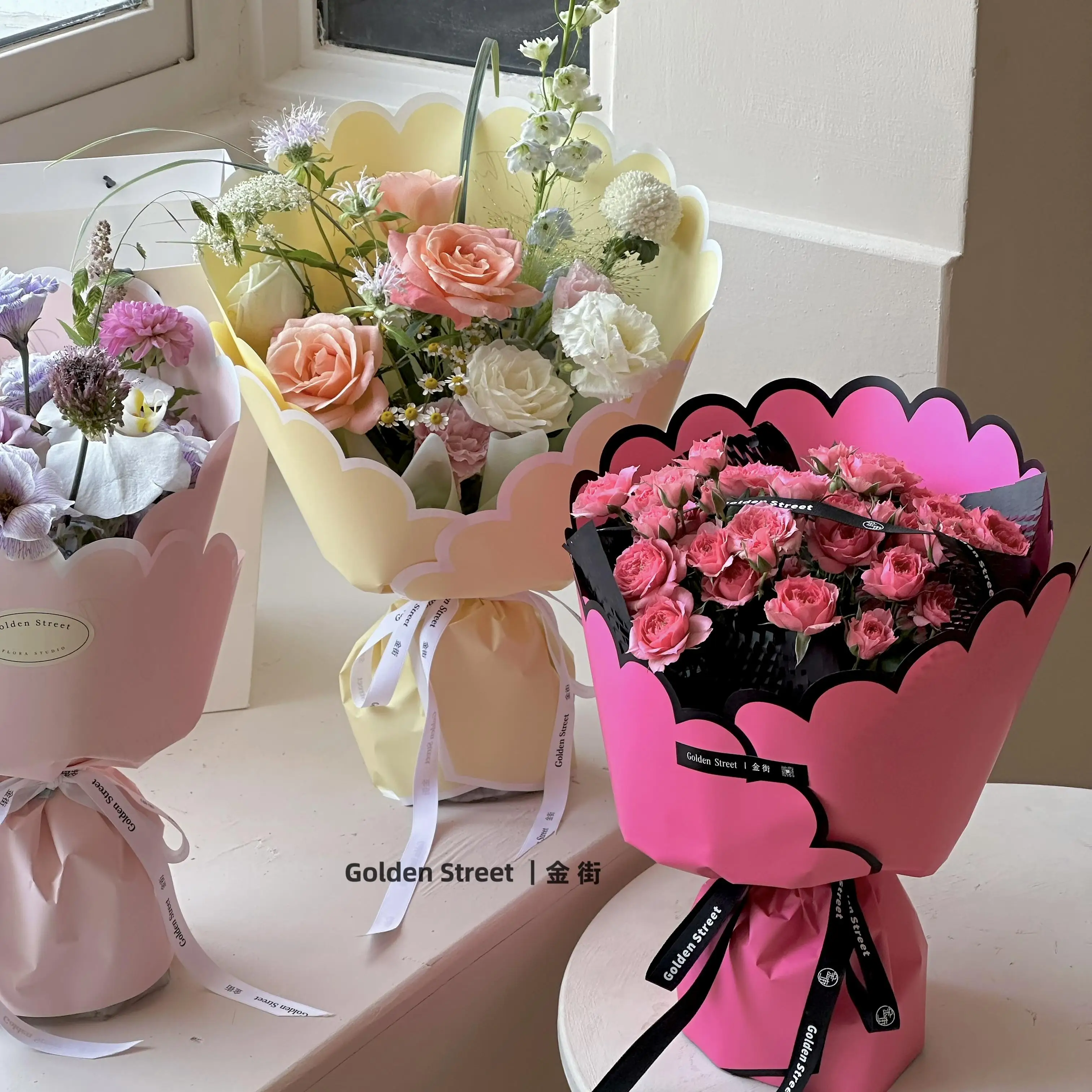 New arrival Creative 10pcs/bag Wavy  Wrapping Paper Waterproof Wrapping paper for florist