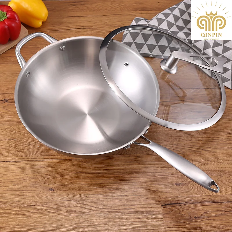 Stainless Steel Frying Pan High Quality SUS304 Cooking Pan