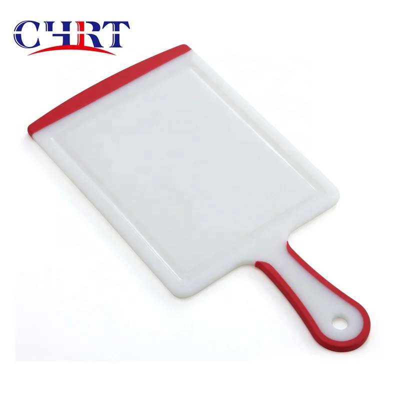CHRT  knife sterilizer Easy Grip Handle Non-Slip PP Dishwasher Safe kitchen Plastic Cutting Board with handle