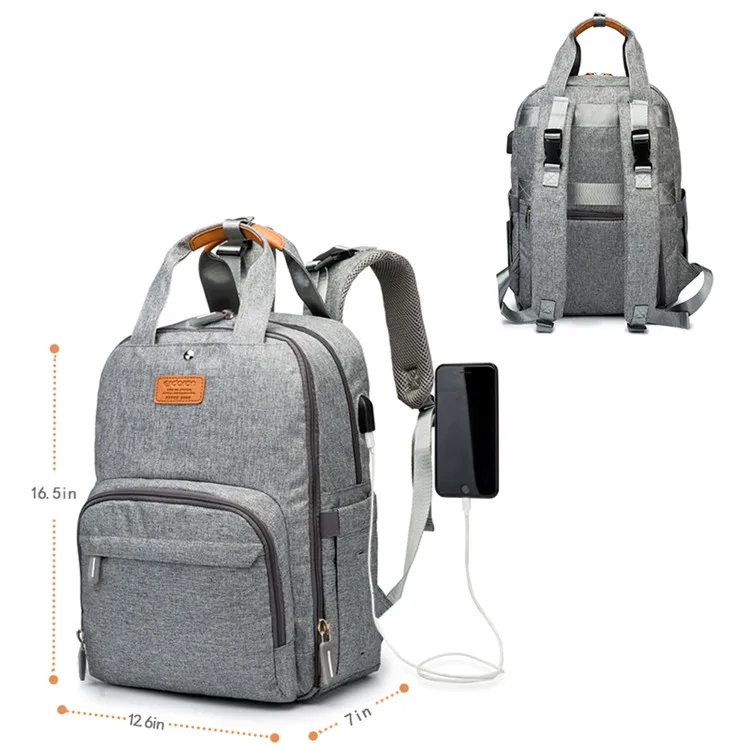 
Cheap Mummy Travel Water-repellent Diaper Bag Backpack With Usb Charging Port 