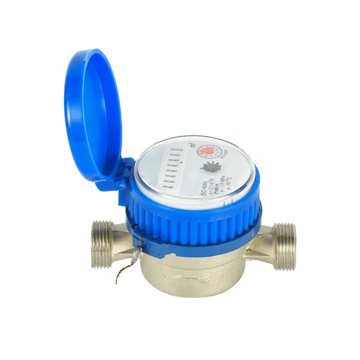 
Class B R160 Brass Home Water Meter Body Single-Jet Dry Type Cold Water Meter DN15 DN20 