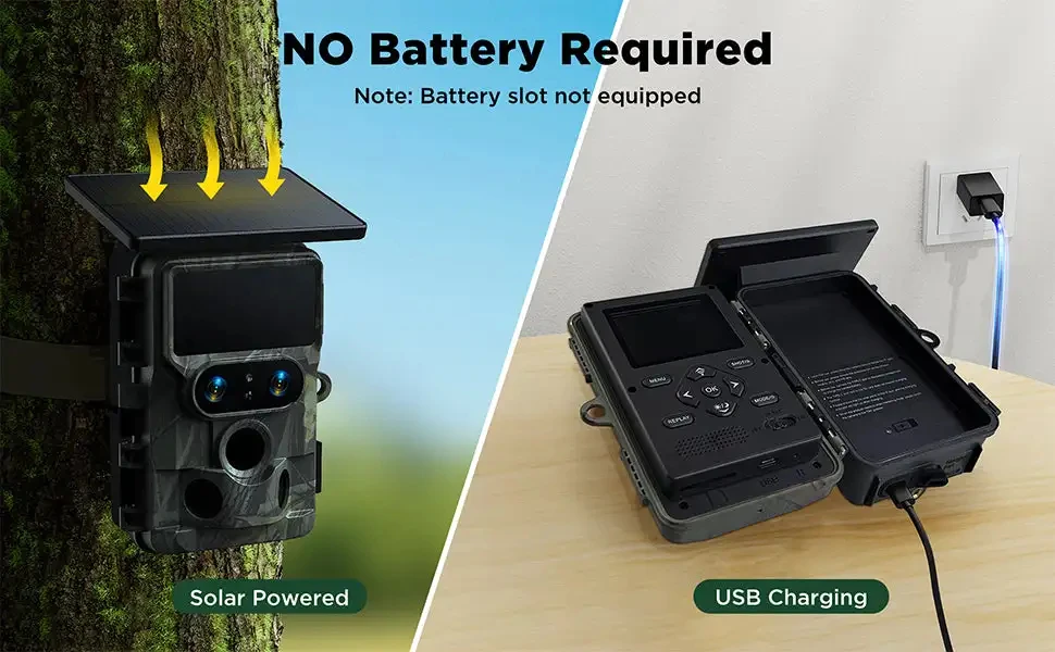 60MP Outdoor forest Deer Hunting Camera 4K wifi solar Game Hunting Trail Camera Solar 4g Camera