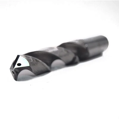 Long carbide drill bits with inner coolant holes