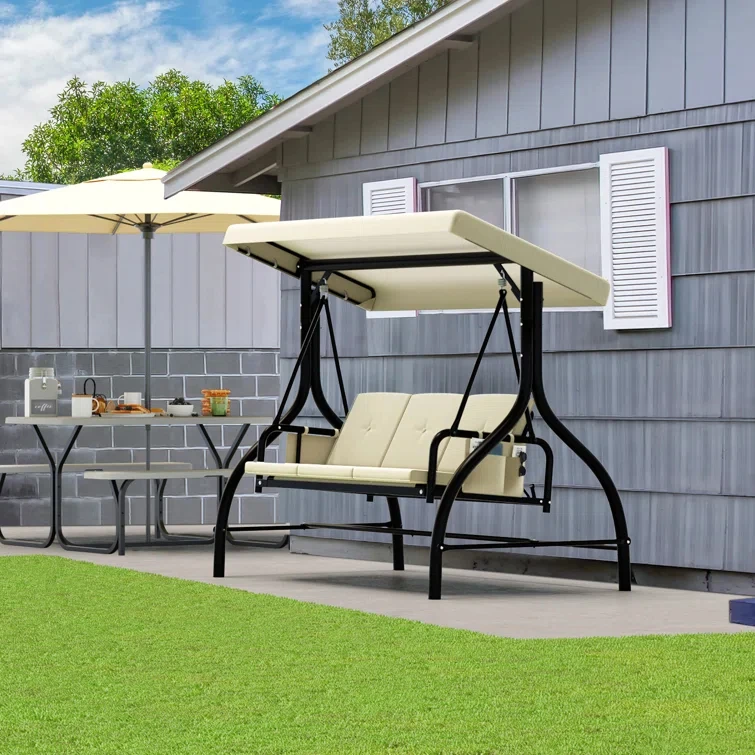 Wholesale Outdoor Aluminum Frame Swing Chair Adjustable Patio Swings Modern Outdoor Garden Swing Chair