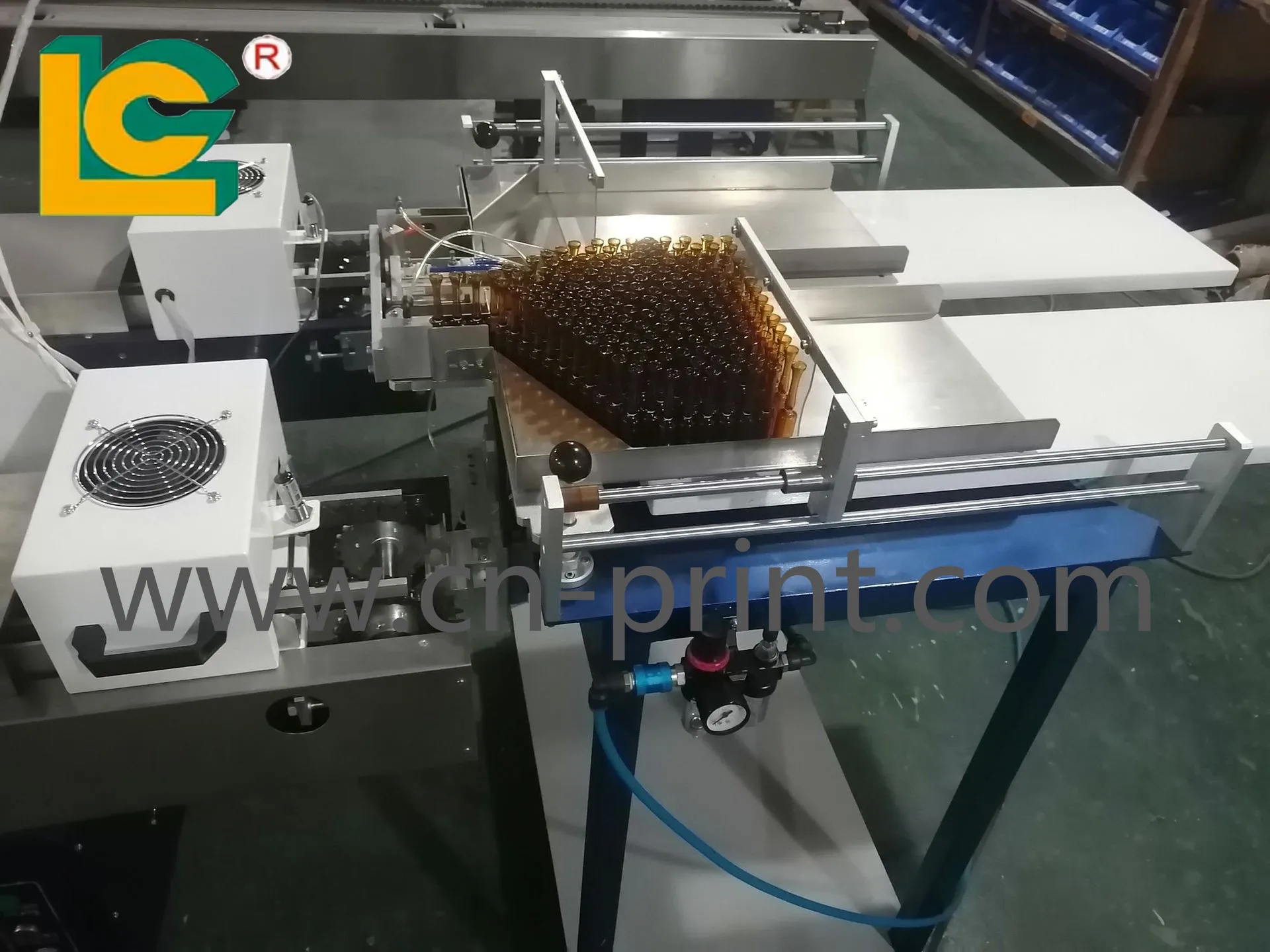 LC Brand Automatic 5ml 10ml Glass Vial Ampoule screen printing machine with LED UV drying system