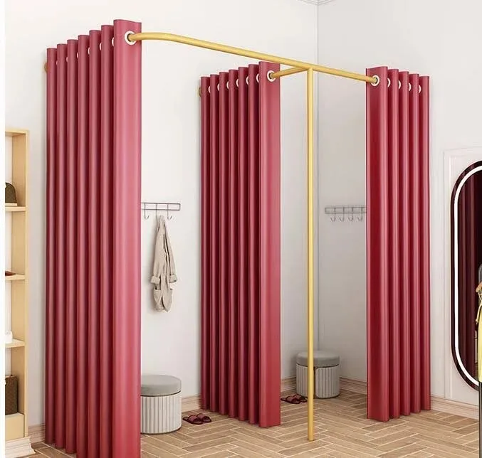 Factory custom beauty salon partition curtain Luxury privacy Temporary dressing room blackout privacy engineering curtain