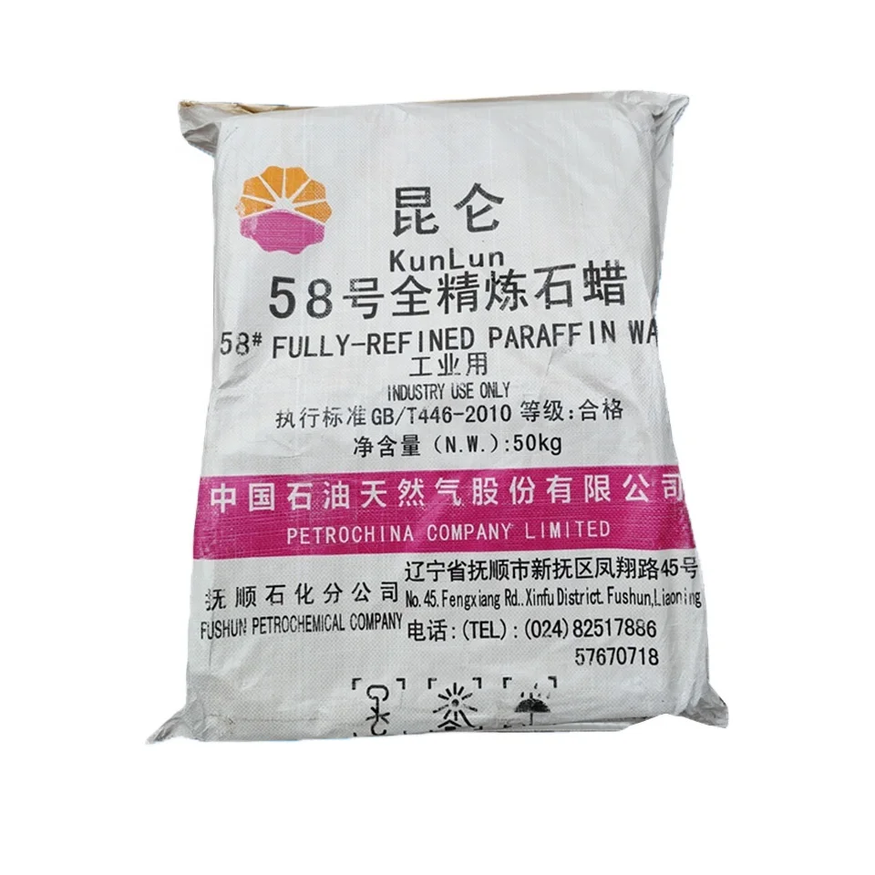 Cheap Kunlun Paraffin Wax 58-60 Fully Refined Low Oil 0.5