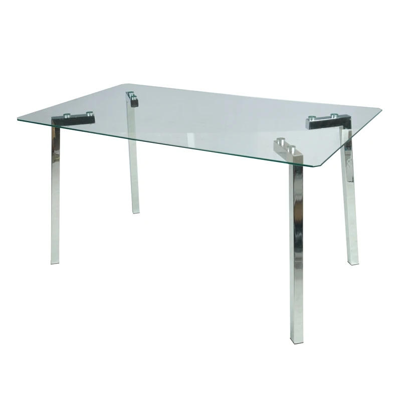 Cheap Modern 4 Seater Glass Top dining Table Dining Room Table For Sale