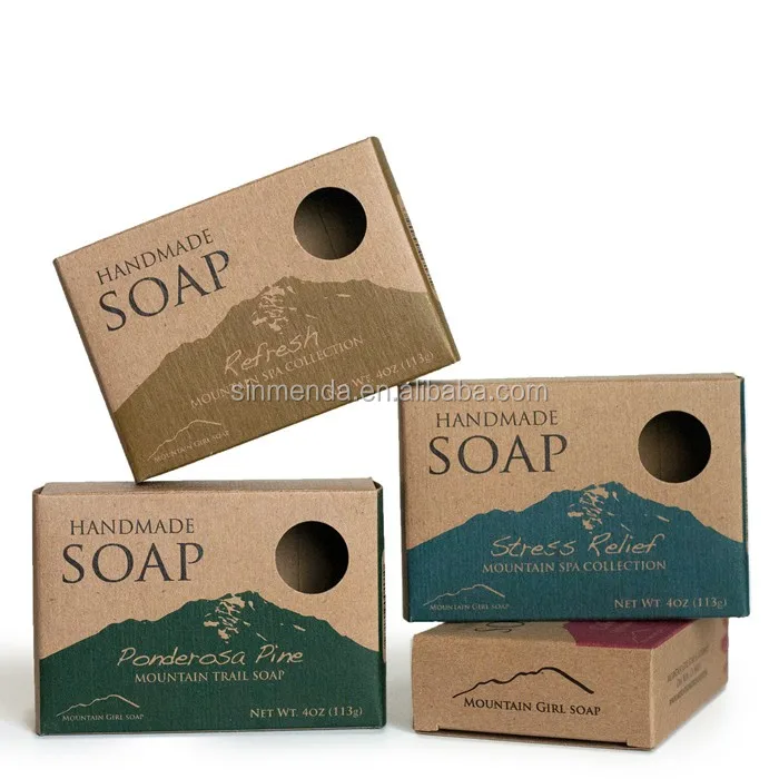 eco friendly recycled cardboard paper packaging rectangular matchbox style box for soaps
