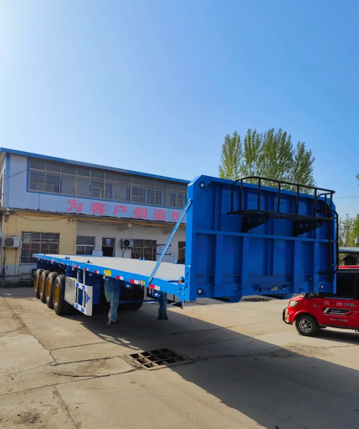 Factory Direct Sale Robust 4 Axle 40ft Flatbed Trailer for Safe and Reliable Cargo Transportation