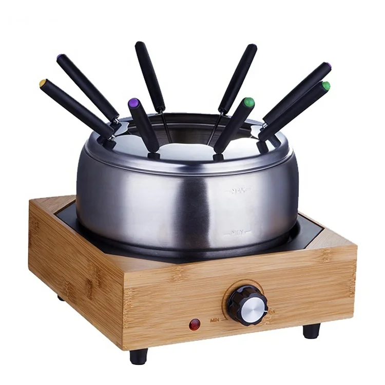 1500W electric chocolate fondue wok set tabletop cheese fondue set electric 8 person 2.0L