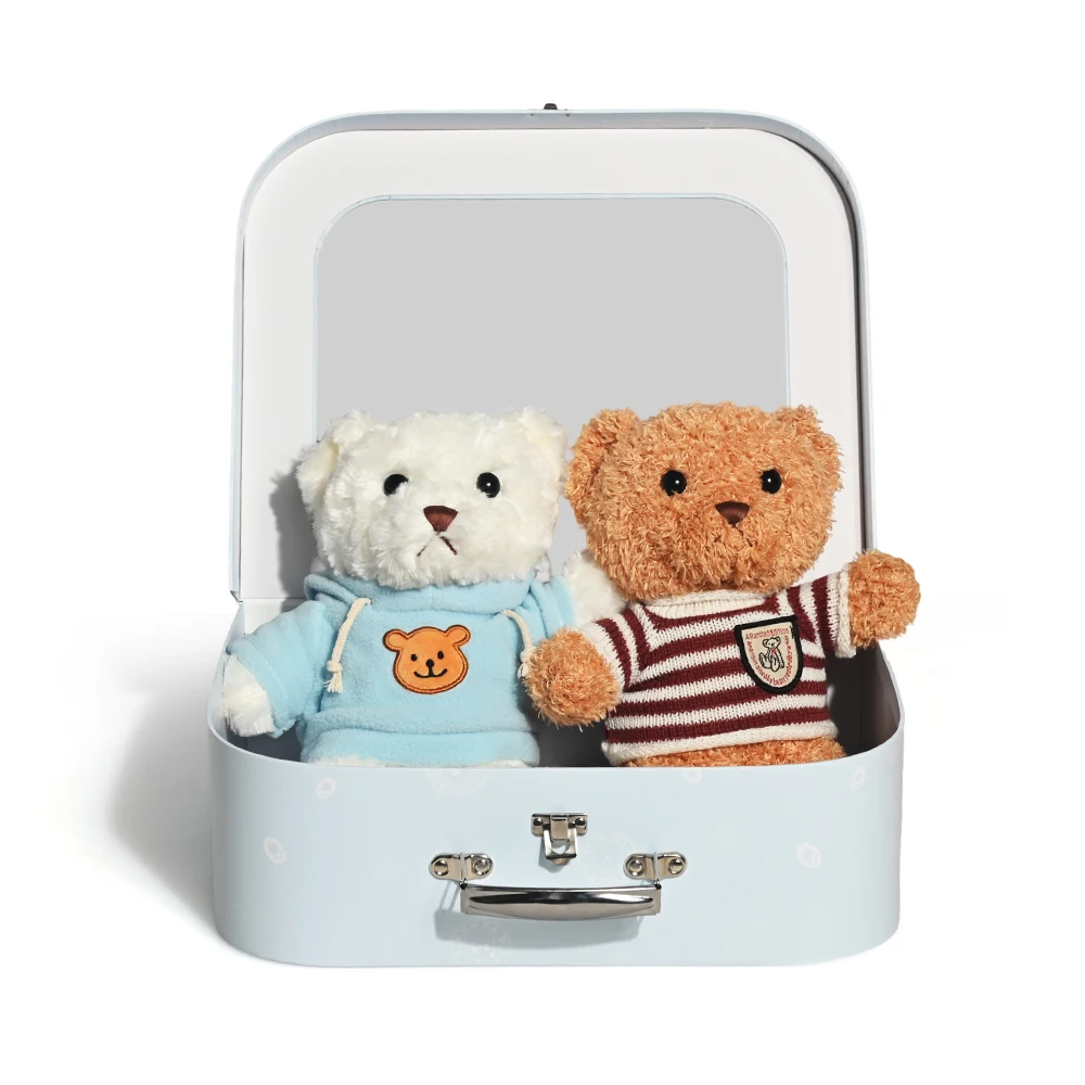 Recyclable Custom Design Rigid Kid Toy Packaging Box Luxury Cardboard Suitcase Gift Box With Transparent Windows