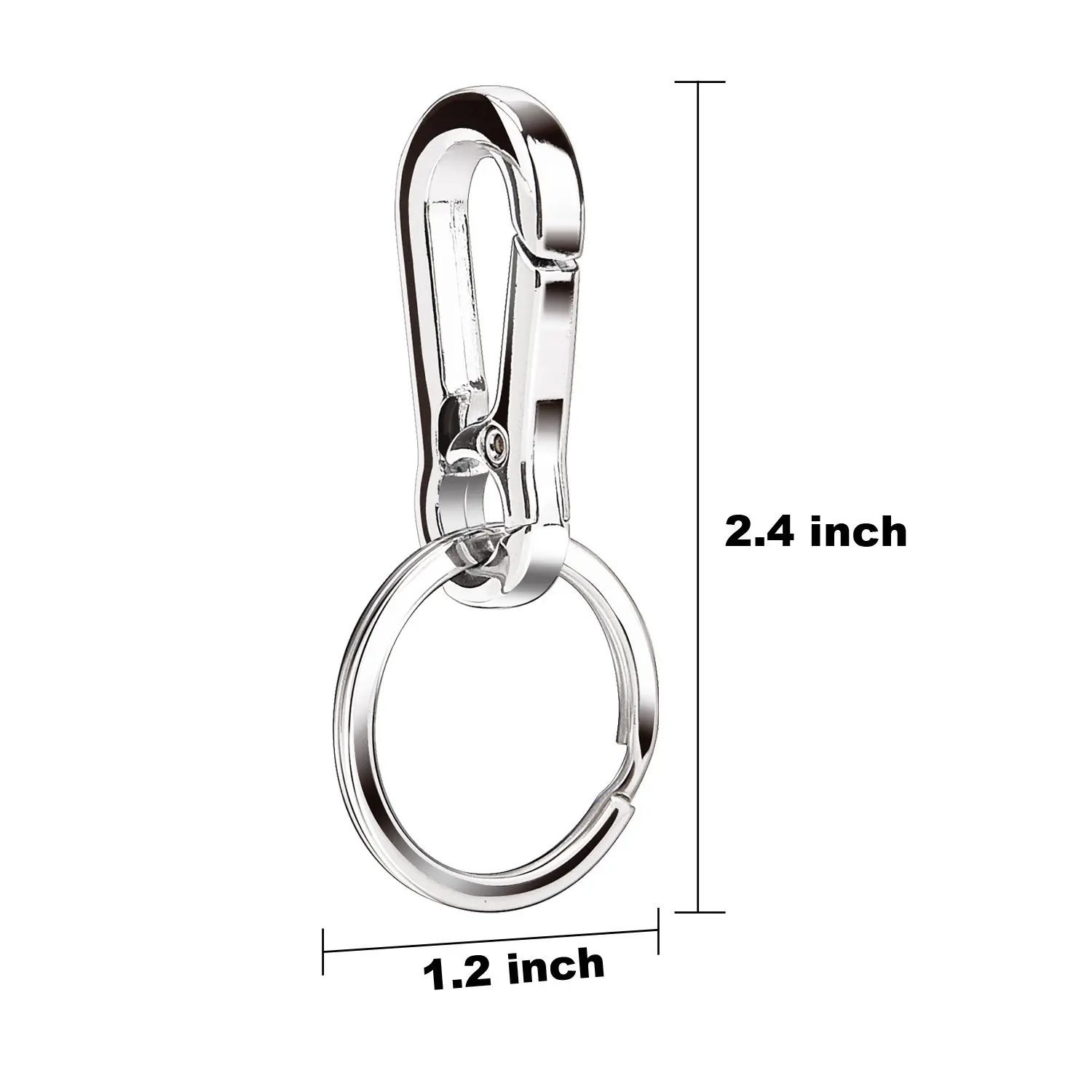 Metal Keyring Keychain Key Ring Chain Holder Organizer for Car/Key Finder, 3 Pack