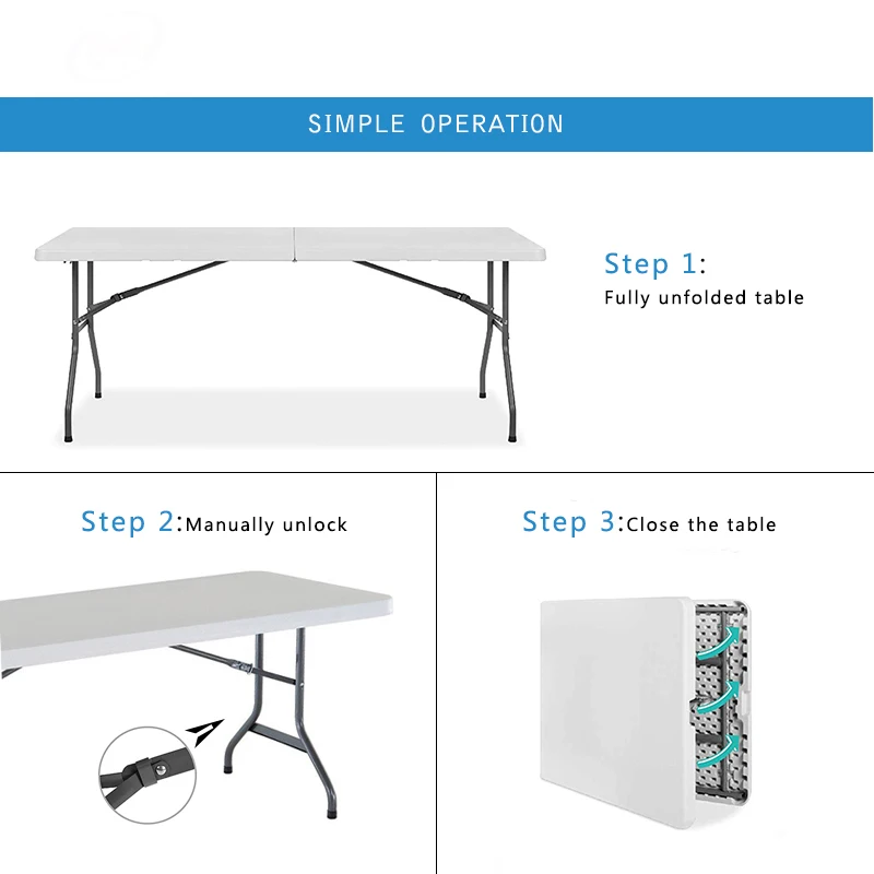 Most famous Portable Folding High Quality plastic Table