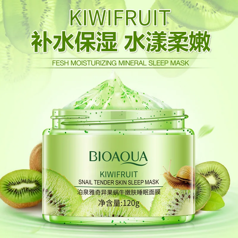 OEM bioaqua wholesale natural red pomegranate kiwi moisturizer nourishing fruit sleep crystal face mask
