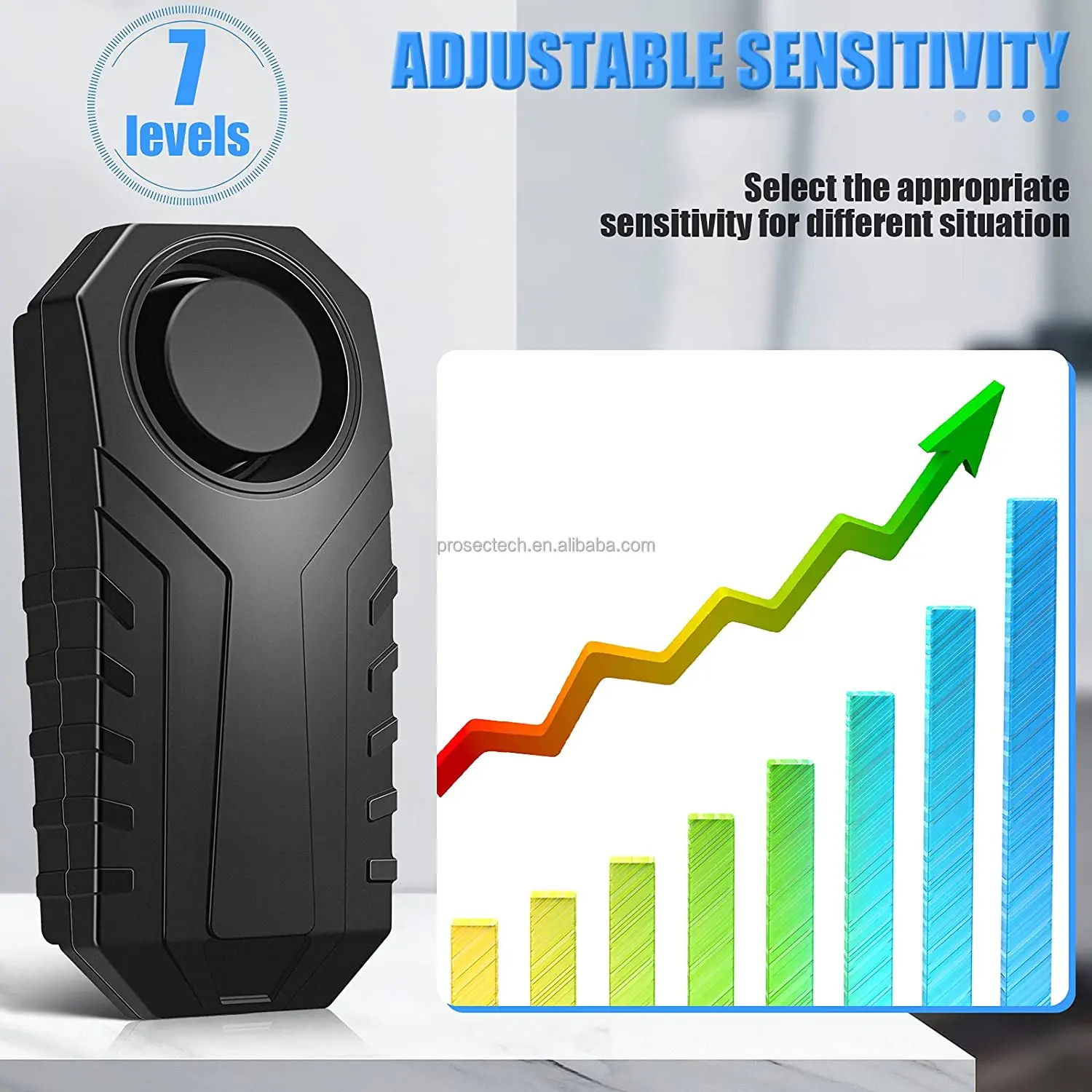 Waterproof Security Motorcycle Bicycle Alarm Anti Theft Wireless Bike Vibration Alarm with Remote Loud Bike Alarm for Bike