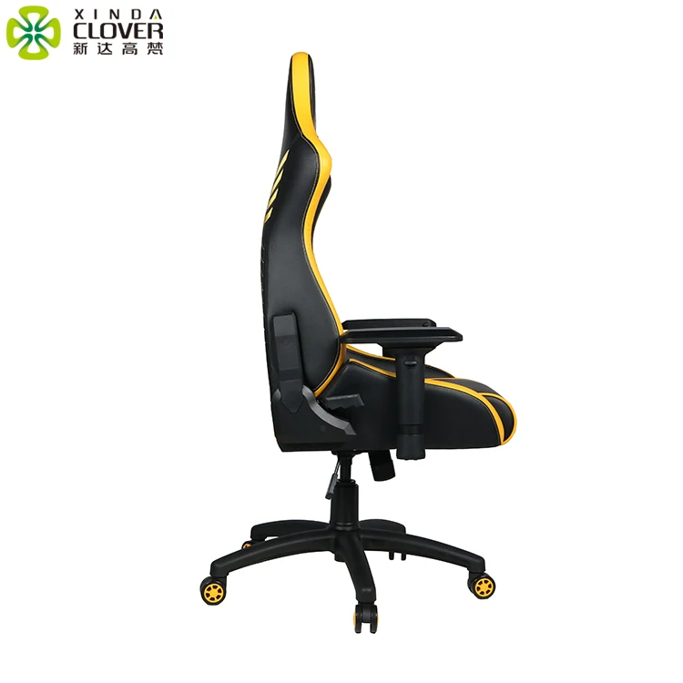 Custom China Black Frame PU Leather Office Adult Ergonomic RGB Racing Computer PC Chaise Gamer sedia Gaming Chair