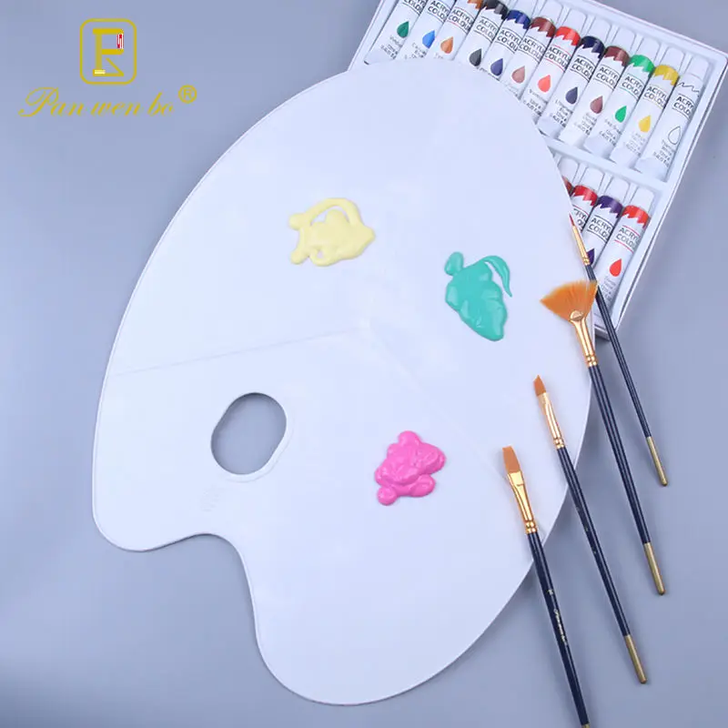 2023 Hot sale high quality student drawing acrylic paint mixed palette for oil watercolor