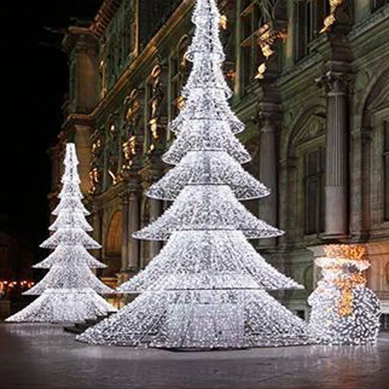Led Large Christmas Ball Tree Motif Light String Fairy Lights For Shop Mall Christmas Decoration