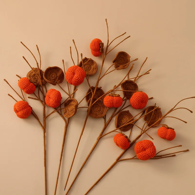 Lovely Cute Ornaments Crocheted Cartoon Amigurmi Keychains Crochet Orange Cats Crochet Cats Animal Keychain