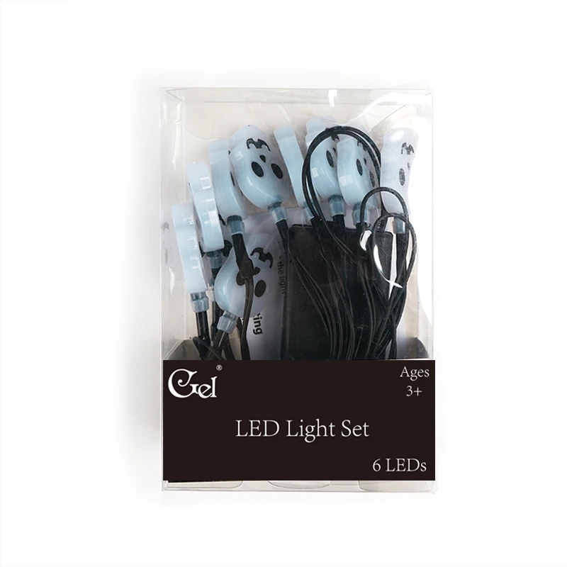 Halloween Party Decorations Home Window Decor Cute Halloween Lights 10 LED 3D Ghost Battery Operated String Lights