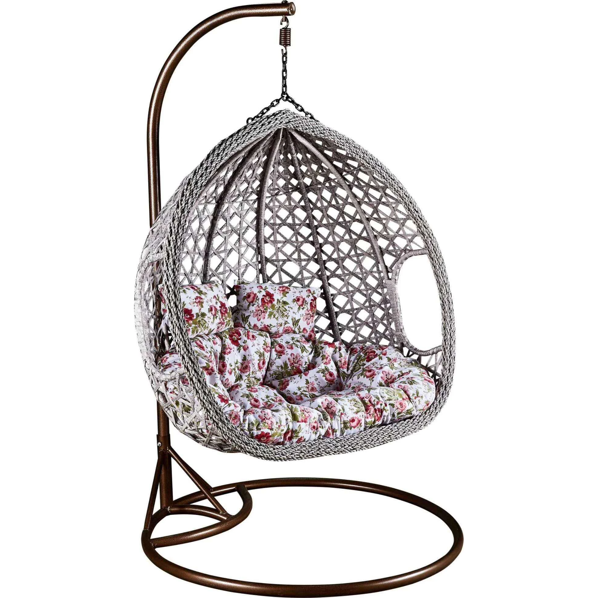 Rattan Patio Swing Chair With Metal Stand Used Garden Outdoor Furniture Hanging Rattan Chair