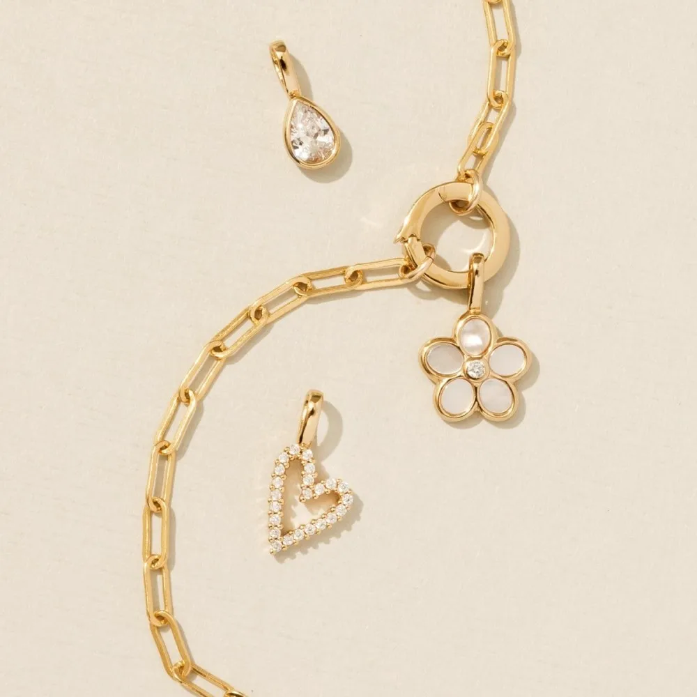 Cross Mama Letter Rainbow Stainless Steel Gold Plated Colorful Zircon Pendant Diy Handmade Bracelet Stainless Steel Charm Letter