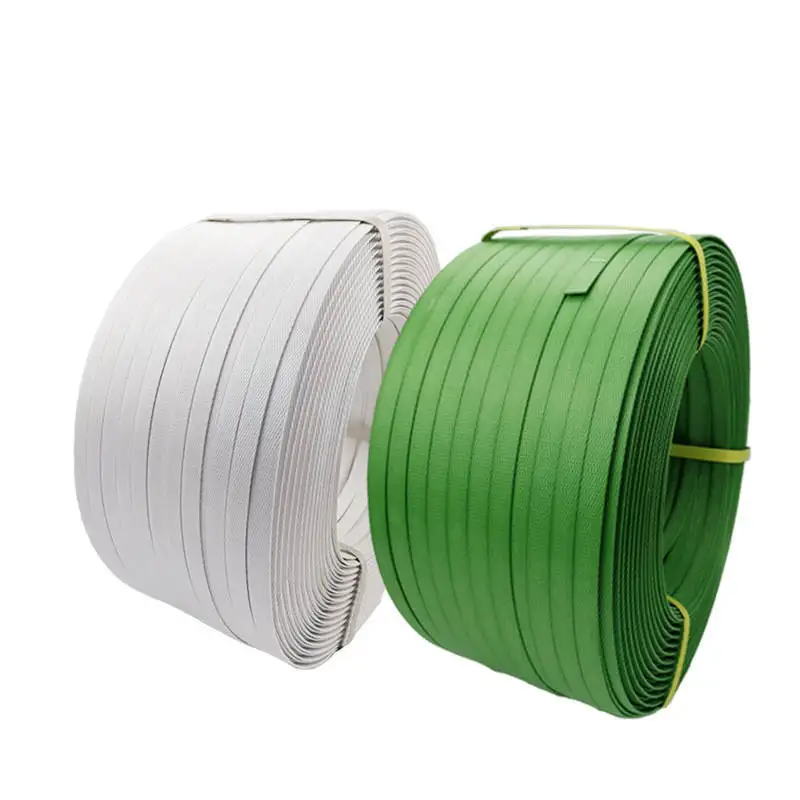 Wholesale green white shipping packaging plastic strapping belt pp strap roll