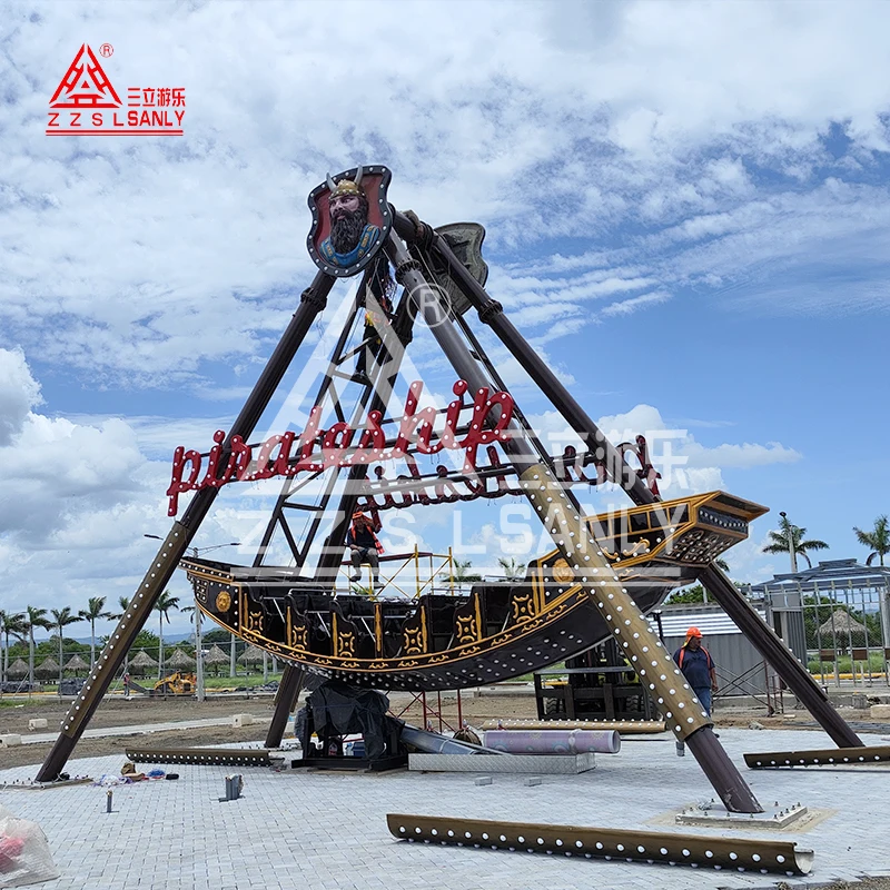 Luna Park 24 40 Seats Fairground Fun Fair Attraction Large Viking Boat Giant Theme Amusement Park Rides Pirate Ship For Sale