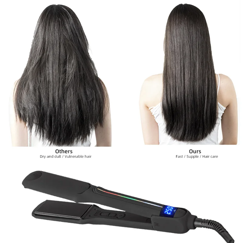 100-240Vac 480F MCH Heater Titanium Hair Straightener Flat Hair Straightener Iron for Salon