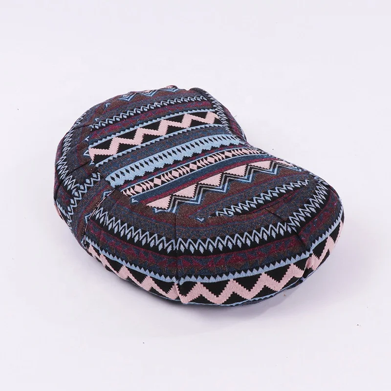 Eco-friendly Organic Filled Yoga Round Floor Meditation Cushion Buckwheat Pillow Set