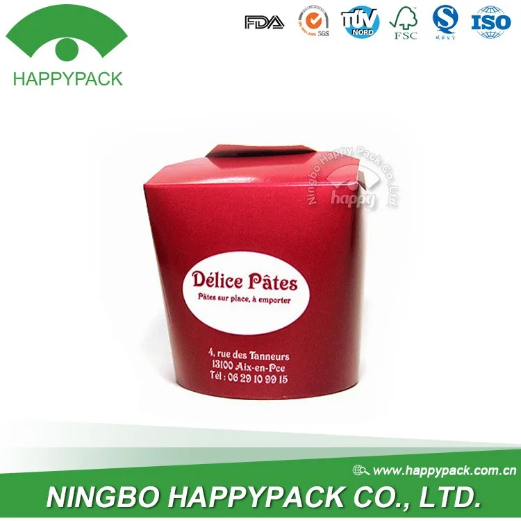 disposable paper take away round paper noodle box food container custom colour logo