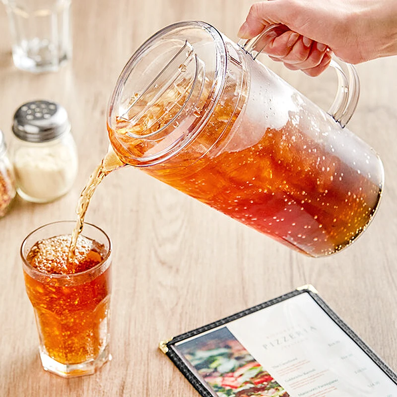 Clear Polycarbonate Beverage Jug With Lid Juice Pitcher Water Jug