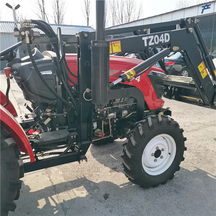 small import farm machinery 4 wheel tractor for sale with  loader