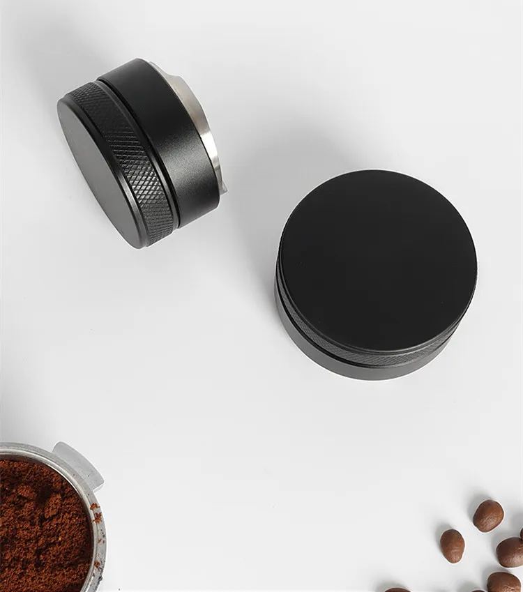 Multifunctional stainless steel macaron coffee cloth machine powder hammer flat powder machine 58mm coffee powder hammer