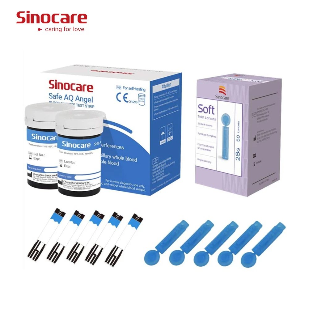  Sinocare Код Бесплатная тест-полоски для определения уровня глюкозы в крови прибор измерения сахара точного тест-полоска glucos производитель 100