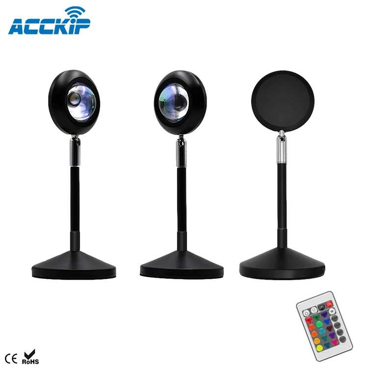 Dropshipping UFO Remote Control RGB Color LED Projection Sunset Lamp