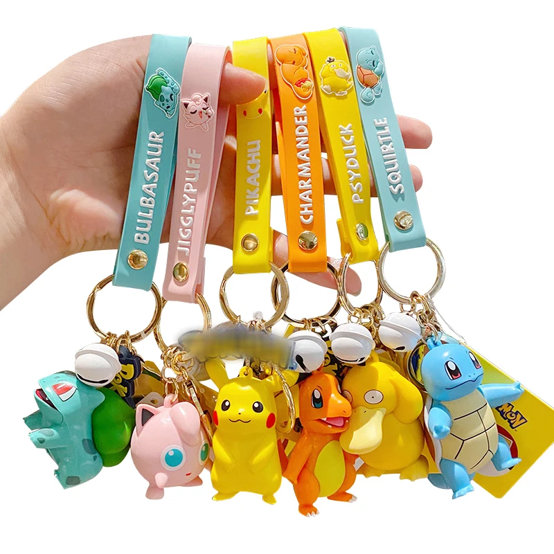 Best Selling Popular Anime Cartoon 3D Doll Keychain Car Keyring Bag Pendant