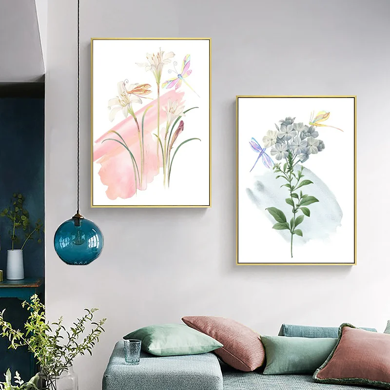 Wholesale modern still life abstract flower picture print on canvas wall art painting home decor