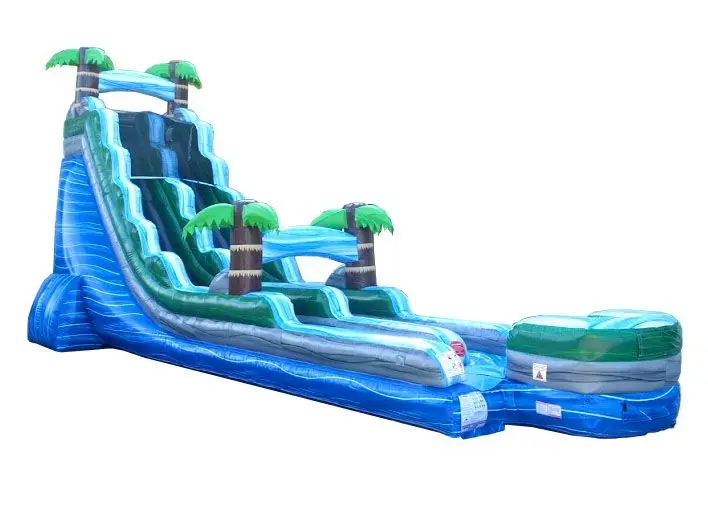 Jungle inflatable water slide with small slip and pool for children in cheap price