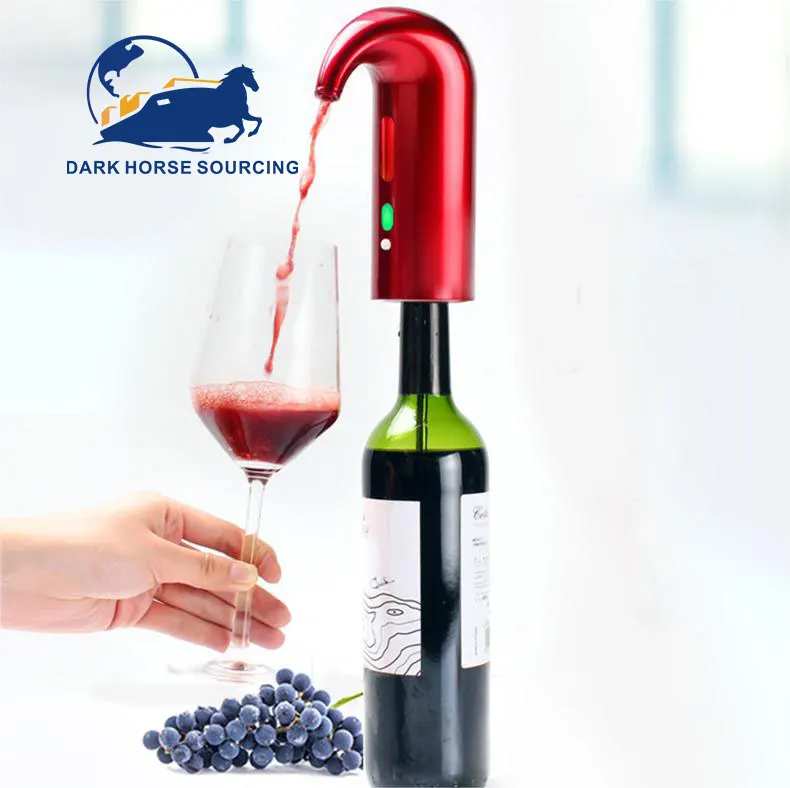 Portable USB Rechargeable Battery digital display One-Touch Automatic Electric Wine Aerator Pourer Pump