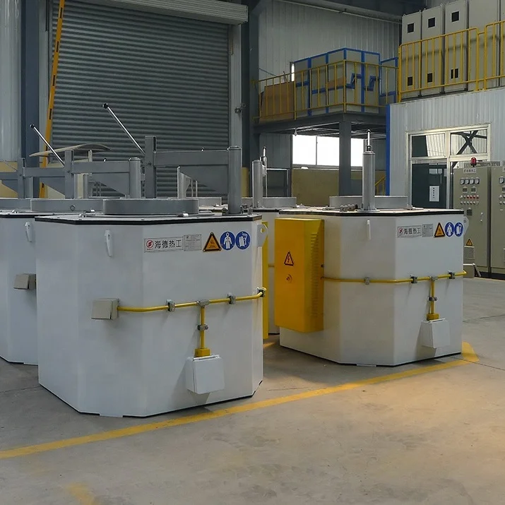 Stationary aluminum melting and holding crucible furnace Aluminum casting equipment
