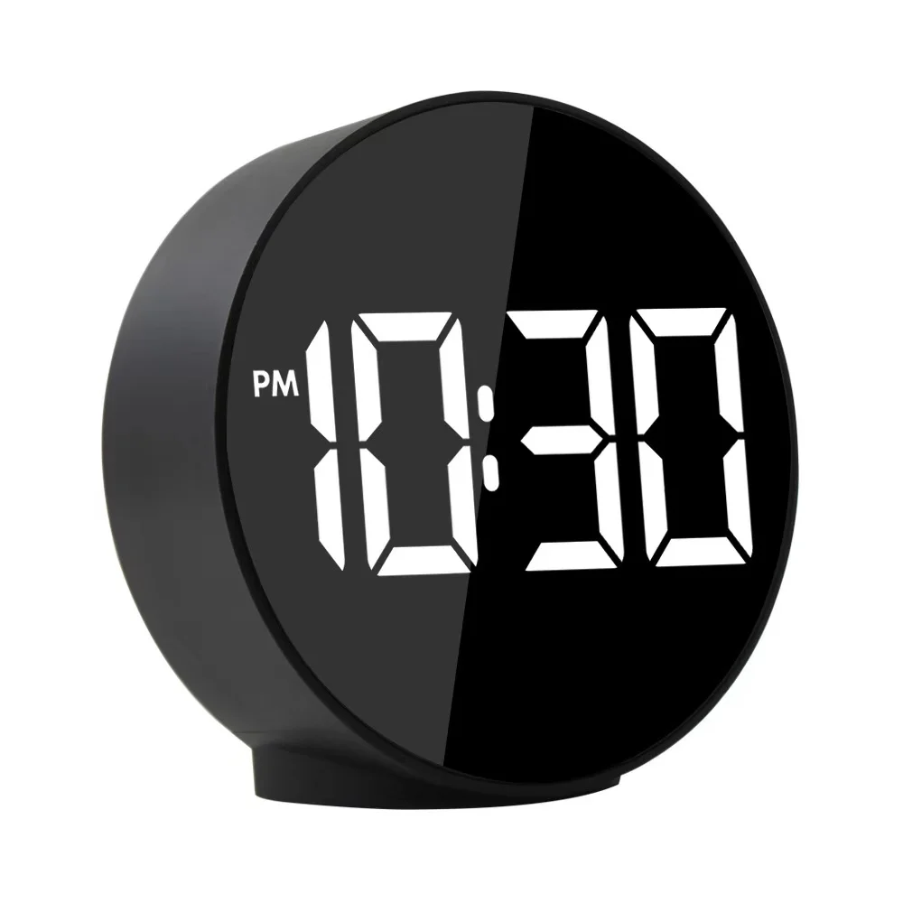 Digital Alarm Clock LED Voice Control Night Mode Electronic Watch Large Time Temperature Home Decor Table Clock